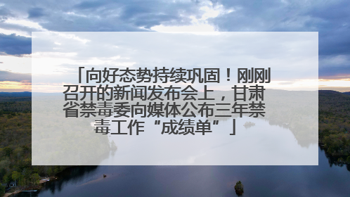 向好态势持续巩固！刚刚召开的新闻发布会上，甘肃省禁毒委向媒体公布三年禁毒工作“成绩单”