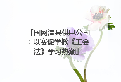 国网温县供电公司：以赛促学掀《工会法》学习热潮