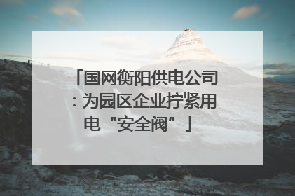 国网衡阳供电公司：为园区企业拧紧用电“安全阀”