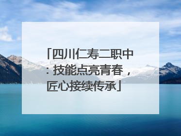 四川仁寿二职中：技能点亮青春，匠心接续传承