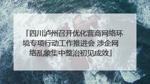 四川泸州召开优化营商网络环境专项行动工作推进会 涉企网络乱象集中整治初见成效