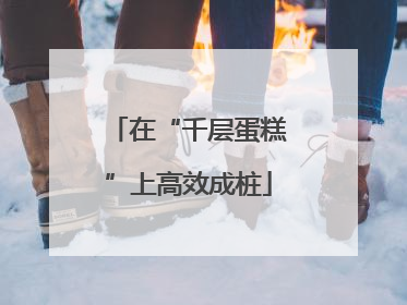 在“千层蛋糕”上高效成桩