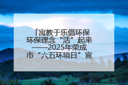 寓教于乐倡环保 环保理念“活”起来——2025年荣成市“六五环境日”宣传活动圆满举行