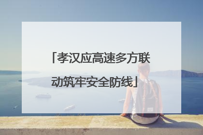 孝汉应高速多方联动筑牢安全防线