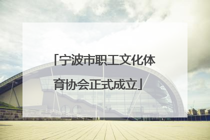宁波市职工文化体育协会正式成立
