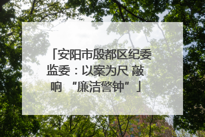 安阳市殷都区纪委监委：以案为尺 敲响 “廉洁警钟”