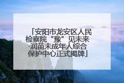 安阳市龙安区人民检察院“豫”见未来·润苗未成年人综合保护中心正式揭牌