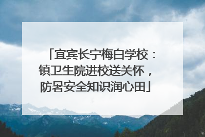 宜宾长宁梅白学校：镇卫生院进校送关怀，防暑安全知识润心田