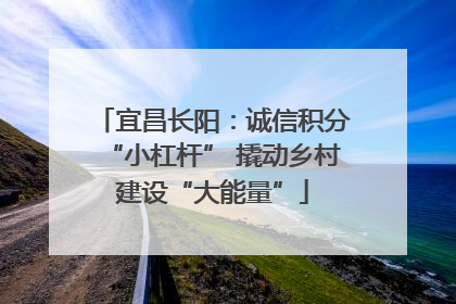 宜昌长阳：诚信积分“小杠杆” 撬动乡村建设“大能量”