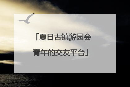 夏日古镇游园会 青年的交友平台