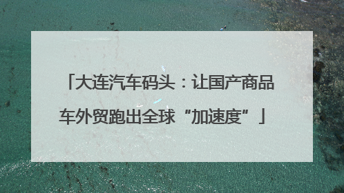 大连汽车码头：让国产商品车外贸跑出全球“加速度”