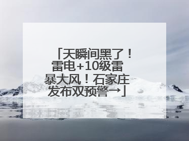天瞬间黑了！雷电+10级雷暴大风！石家庄发布双预警→
