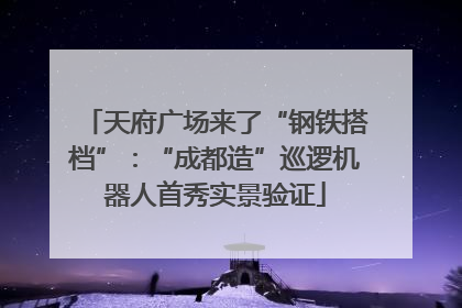 天府广场来了“钢铁搭档”：“成都造”巡逻机器人首秀实景验证