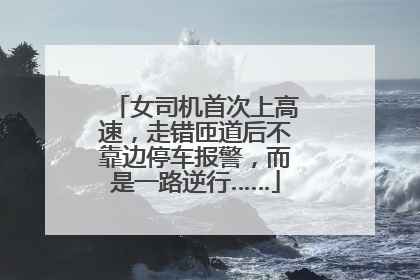 女司机首次上高速，走错匝道后不靠边停车报警，而是一路逆行……