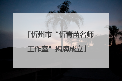 忻州市“忻青苗名师工作室”揭牌成立