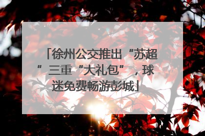 徐州公交推出“苏超”三重“大礼包”，球迷免费畅游彭城
