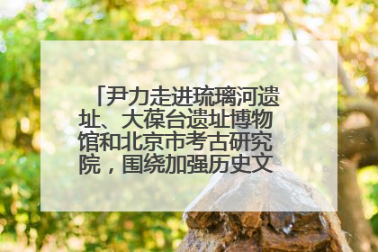 尹力走进琉璃河遗址、大葆台遗址博物馆和北京市考古研究院，围绕加强历史文化名城保护调研