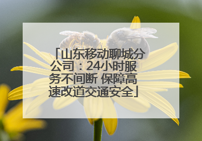 山东移动聊城分公司：24小时服务不间断 保障高速改道交通安全