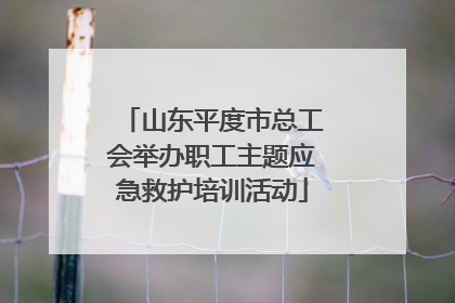 山东平度市总工会举办职工主题应急救护培训活动