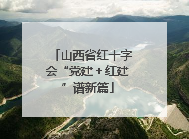 山西省红十字会“党建＋红建”谱新篇