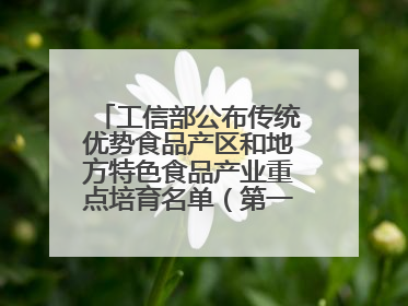 工信部公布传统优势食品产区和地方特色食品产业重点培育名单（第一批）兰州牛肉拉面位列其中