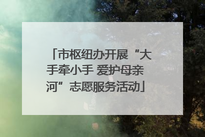 市枢纽办开展“大手牵小手 爱护母亲河”志愿服务活动