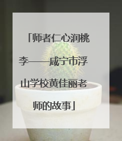 师者仁心润桃李——咸宁市浮山学校黄佳丽老师的故事