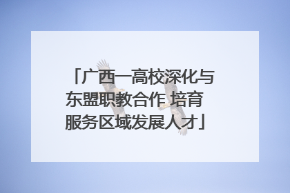 广西一高校深化与东盟职教合作 培育服务区域发展人才