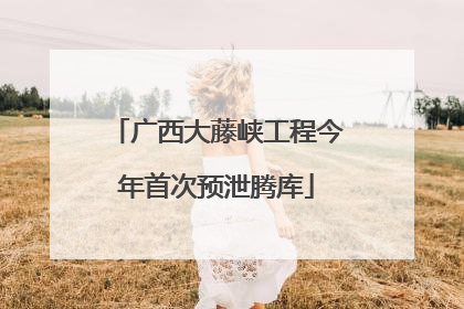 广西大藤峡工程今年首次预泄腾库