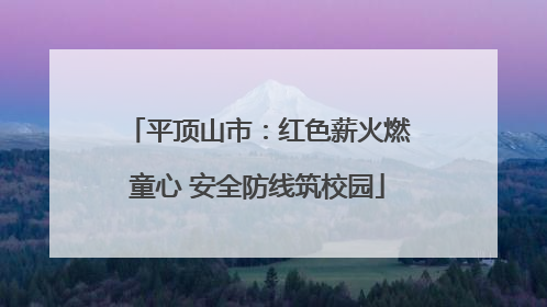 平顶山市：红色薪火燃童心 安全防线筑校园