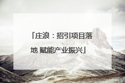 庄浪：招引项目落地 赋能产业振兴
