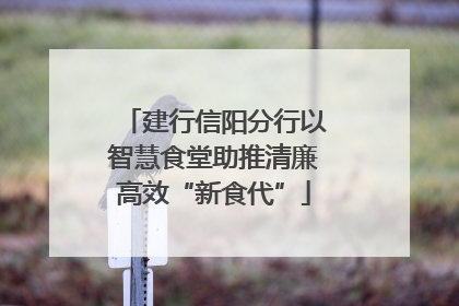 建行信阳分行以智慧食堂助推清廉高效“新食代”