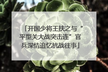 开国少将王扶之与“平型关大战突击连”官兵深情追忆抗战往事
