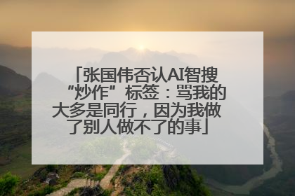 张国伟否认AI智搜“炒作”标签：骂我的大多是同行，因为我做了别人做不了的事