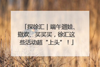 探徐汇｜端午遛娃、撒欢、买买买，徐汇这些活动超“上头”！