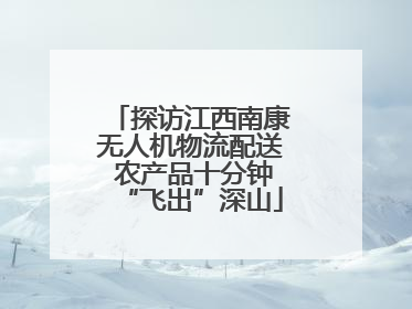 探访江西南康无人机物流配送 农产品十分钟“飞出”深山