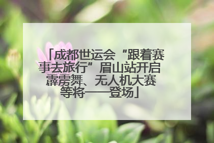 成都世运会“跟着赛事去旅行”眉山站开启 霹雳舞、无人机大赛等将一一登场