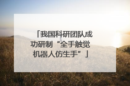 我国科研团队成功研制“全手触觉机器人仿生手”