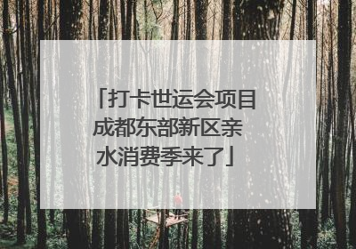 打卡世运会项目 成都东部新区亲水消费季来了
