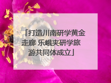 打造川南研学黄金走廊 乐峨夹研学旅游共同体成立