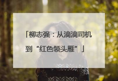 柳志强：从滴滴司机到“红色领头雁”