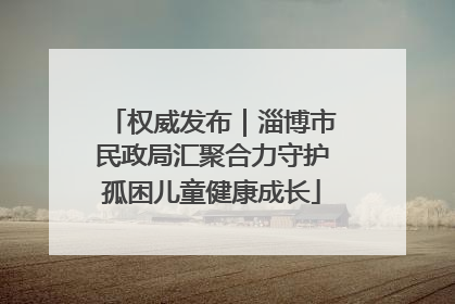 权威发布｜淄博市民政局汇聚合力守护孤困儿童健康成长