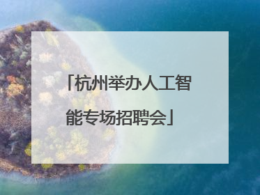 杭州举办人工智能专场招聘会
