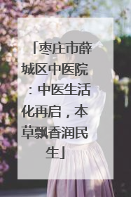 枣庄市薛城区中医院：中医生活化再启，本草飘香润民生
