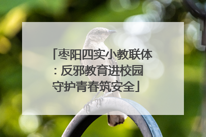 枣阳四实小教联体：反邪教育进校园 守护青春筑安全