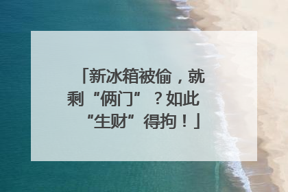新冰箱被偷，就剩“俩门”？如此“生财”得拘！