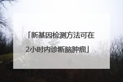 新基因检测方法可在2小时内诊断脑肿瘤
