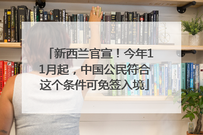 新西兰官宣！今年11月起，中国公民符合这个条件可免签入境