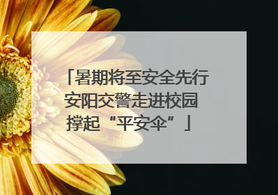 暑期将至安全先行 安阳交警走进校园撑起“平安伞”