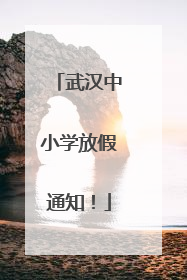 武汉中小学放假通知！